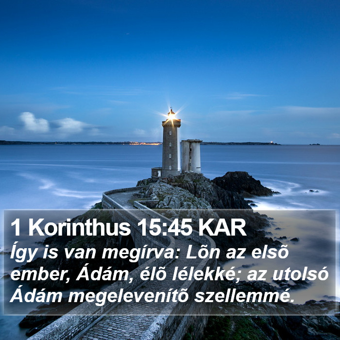 1 Korinthus 15:45 KAR Bible Study