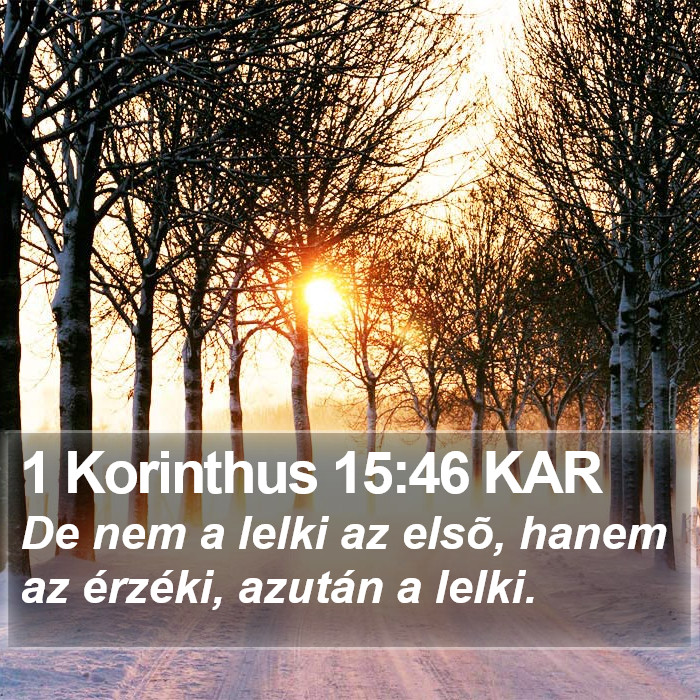 1 Korinthus 15:46 KAR Bible Study