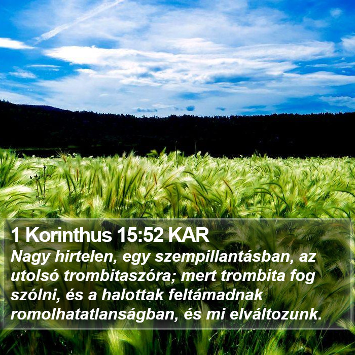 1 Korinthus 15:52 KAR Bible Study