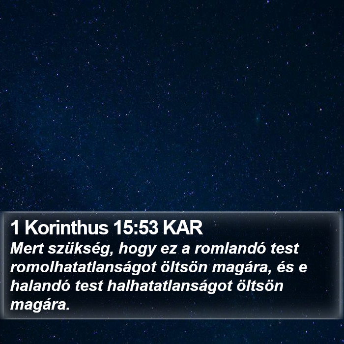 1 Korinthus 15:53 KAR Bible Study