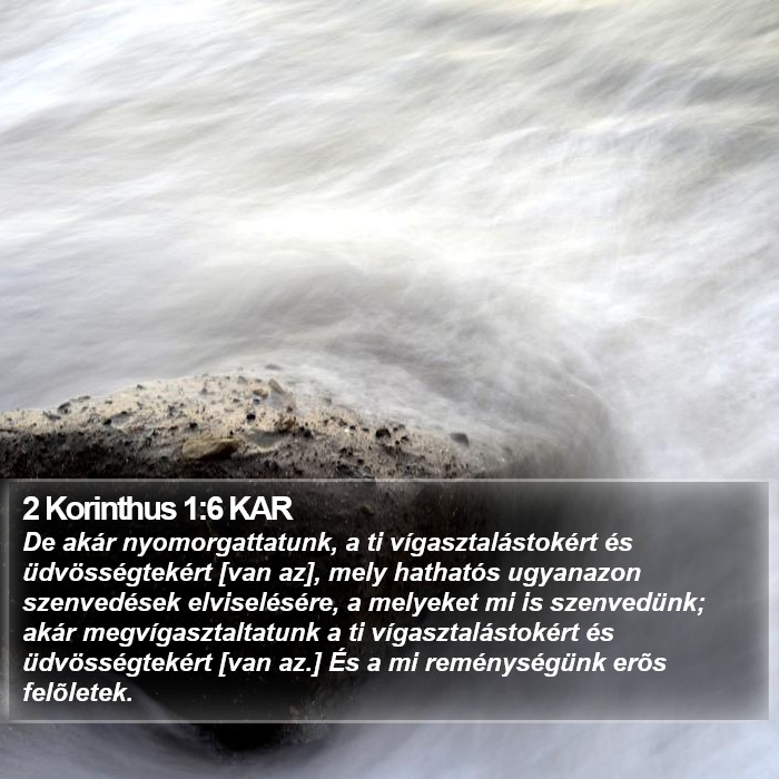 2 Korinthus 1:6 KAR Bible Study