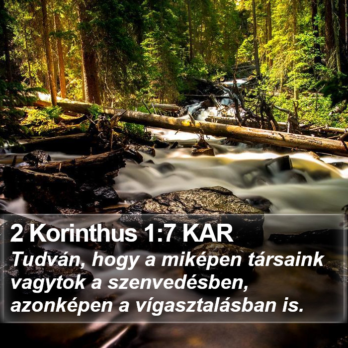 2 Korinthus 1:7 KAR Bible Study