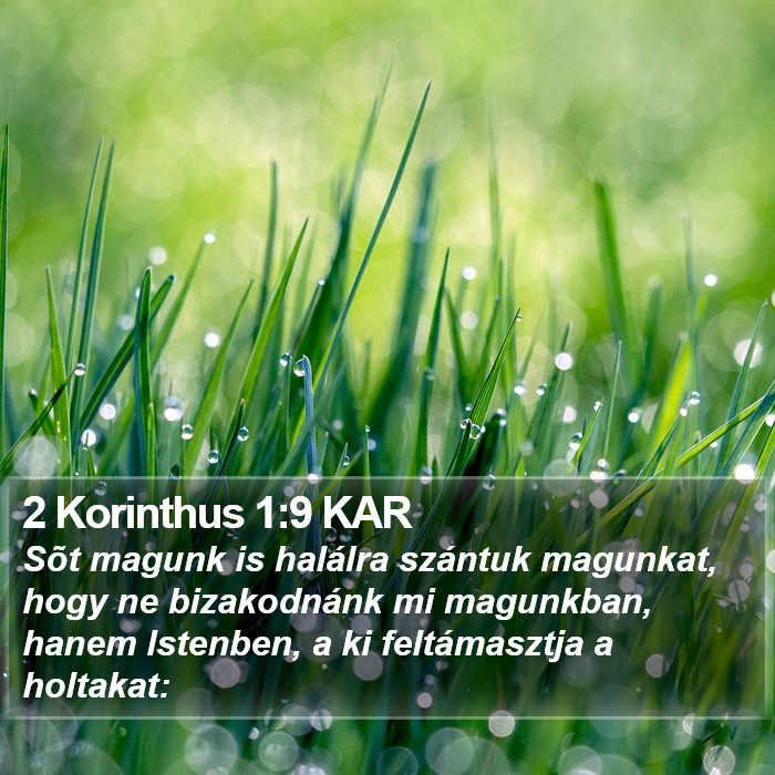 2 Korinthus 1:9 KAR Bible Study