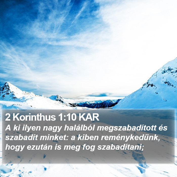 2 Korinthus 1:10 KAR Bible Study