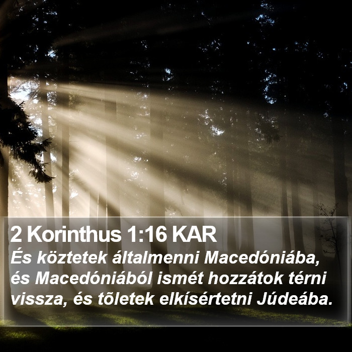 2 Korinthus 1:16 KAR Bible Study