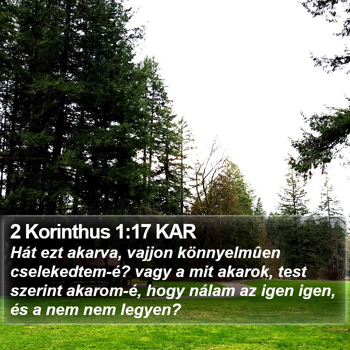 2 Korinthus 1:17 KAR Bible Study