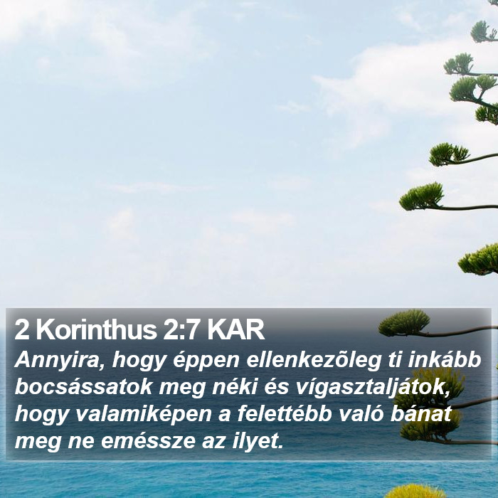 2 Korinthus 2:7 KAR Bible Study