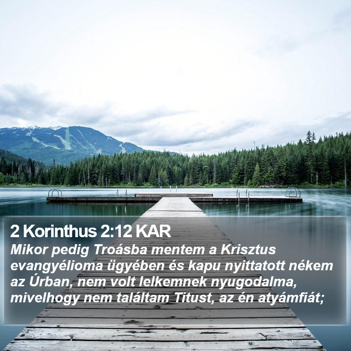 2 Korinthus 2:12 KAR Bible Study