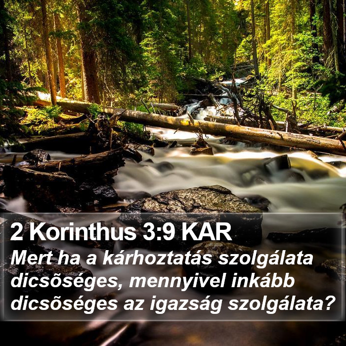 2 Korinthus 3:9 KAR Bible Study