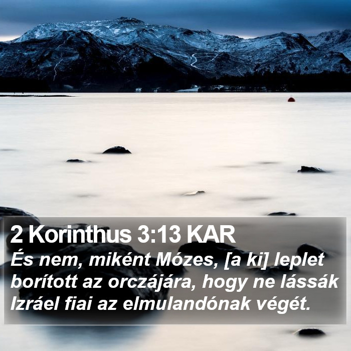 2 Korinthus 3:13 KAR Bible Study