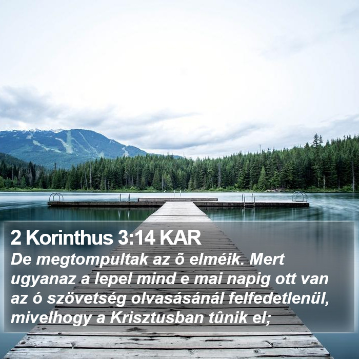 2 Korinthus 3:14 KAR Bible Study