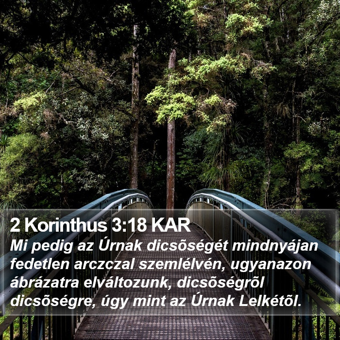 2 Korinthus 3:18 KAR Bible Study