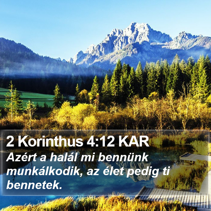 2 Korinthus 4:12 KAR Bible Study