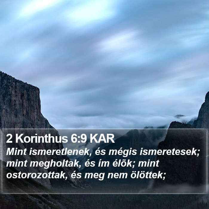 2 Korinthus 6:9 KAR Bible Study