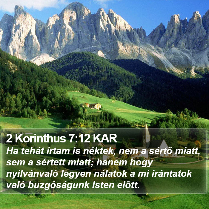 2 Korinthus 7:12 KAR Bible Study