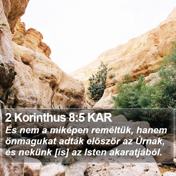 2 Korinthus 8:5 KAR Bible Study