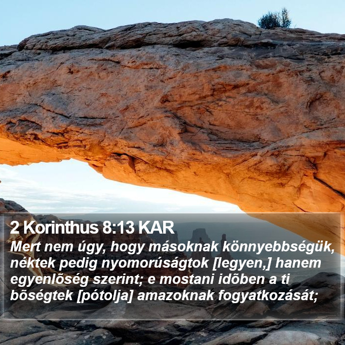 2 Korinthus 8:13 KAR Bible Study