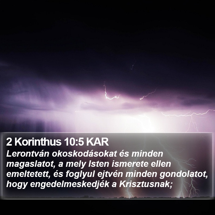 2 Korinthus 10:5 KAR Bible Study