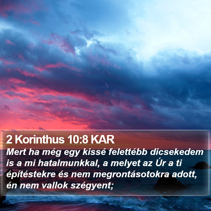 2 Korinthus 10:8 KAR Bible Study