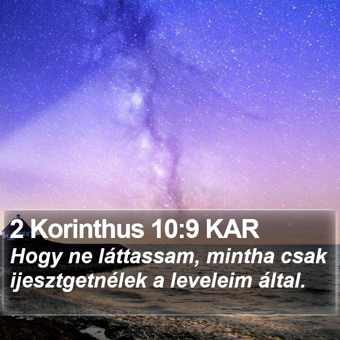 2 Korinthus 10:9 KAR Bible Study