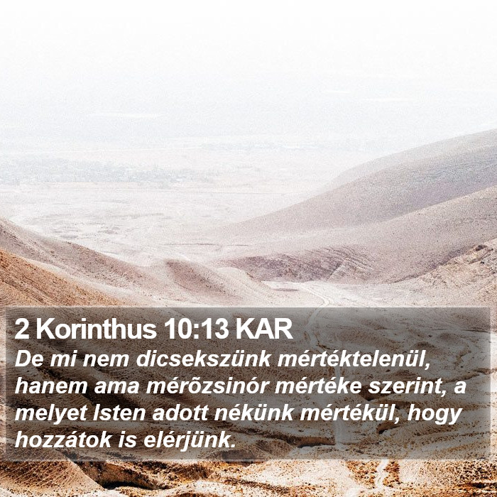 2 Korinthus 10:13 KAR Bible Study