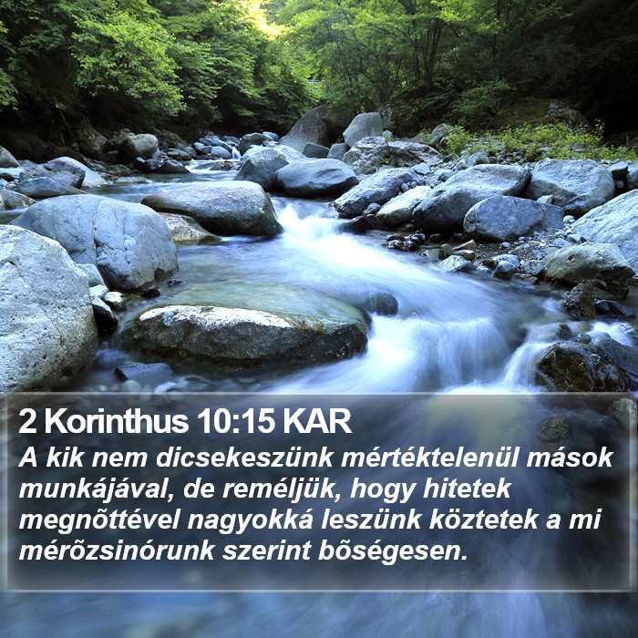 2 Korinthus 10:15 KAR Bible Study