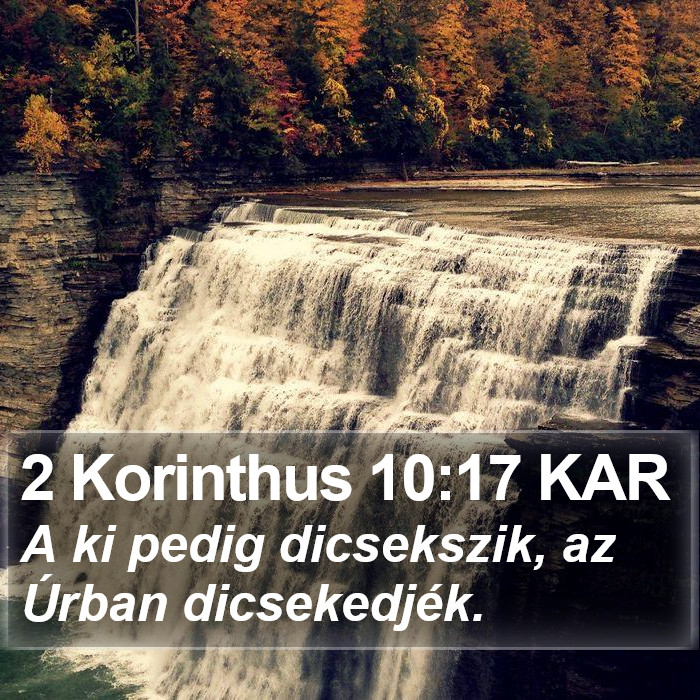 2 Korinthus 10:17 KAR Bible Study