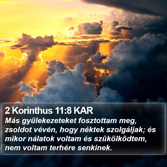 2 Korinthus 11:8 KAR Bible Study