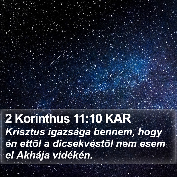 2 Korinthus 11:10 KAR Bible Study