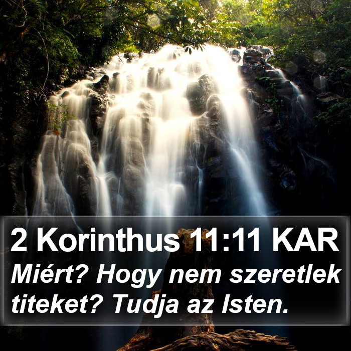 2 Korinthus 11:11 KAR Bible Study