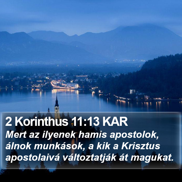 2 Korinthus 11:13 KAR Bible Study