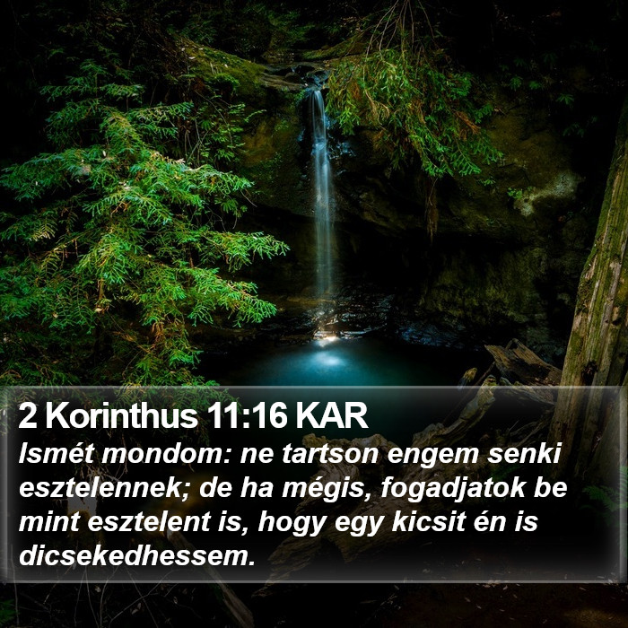 2 Korinthus 11:16 KAR Bible Study