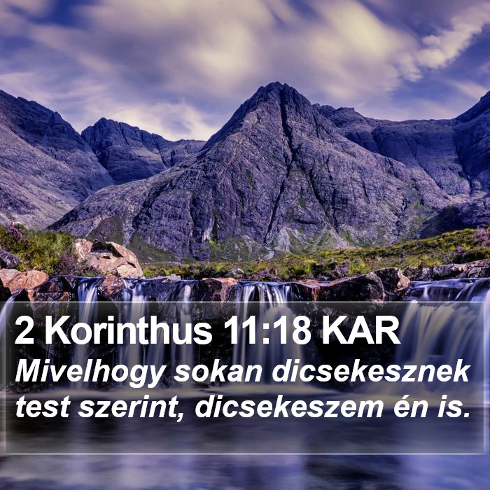 2 Korinthus 11:18 KAR Bible Study