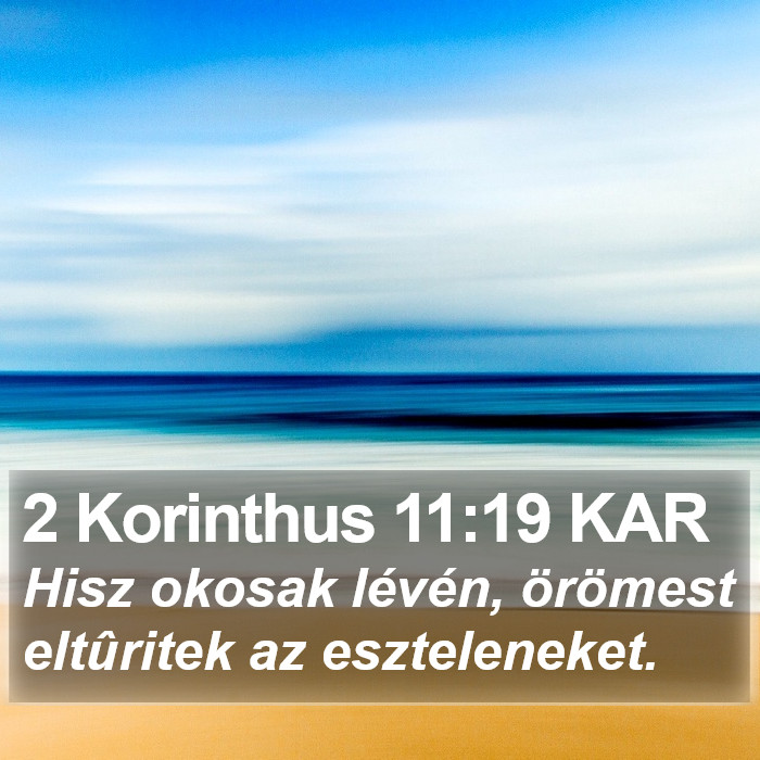 2 Korinthus 11:19 KAR Bible Study