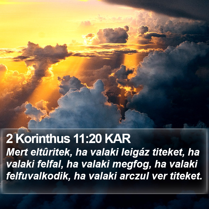 2 Korinthus 11:20 KAR Bible Study