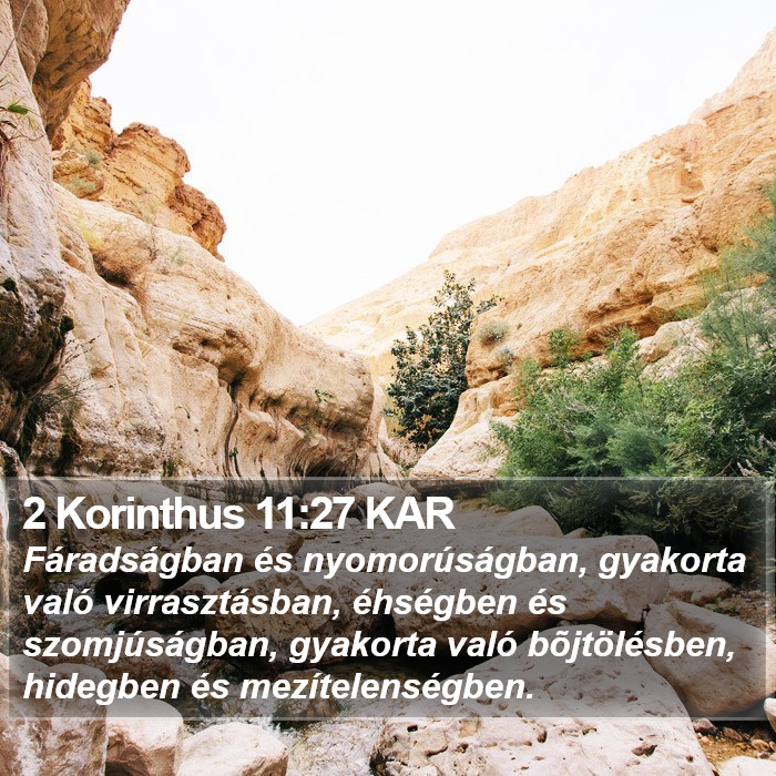 2 Korinthus 11:27 KAR Bible Study