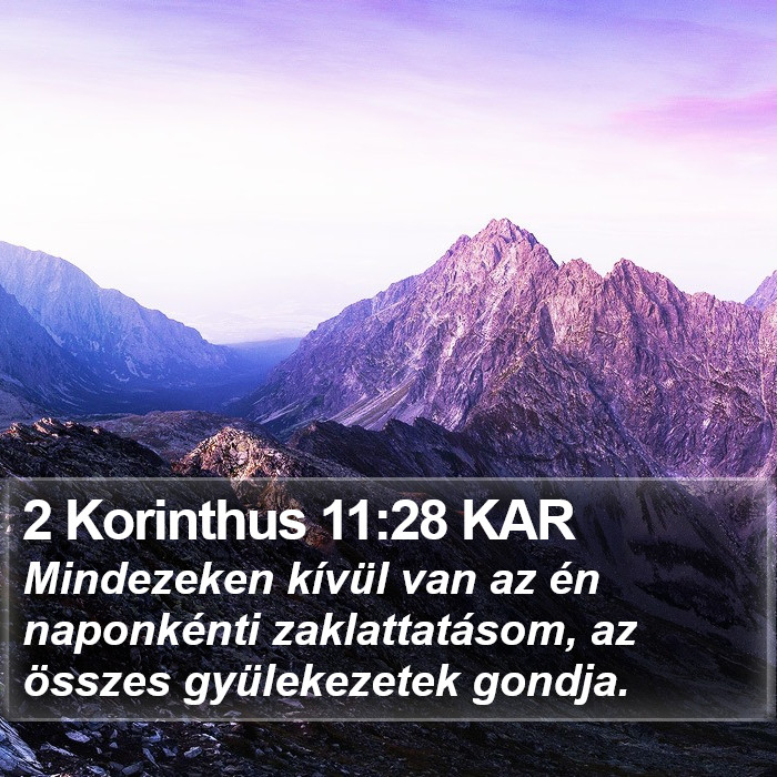 2 Korinthus 11:28 KAR Bible Study