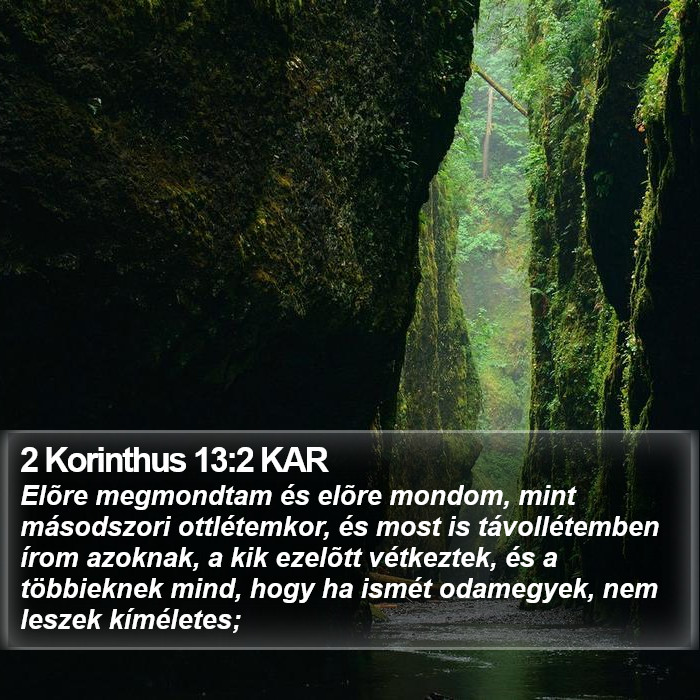 2 Korinthus 13:2 KAR Bible Study