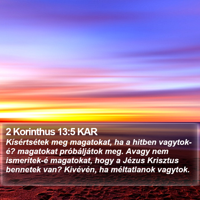 2 Korinthus 13:5 KAR Bible Study