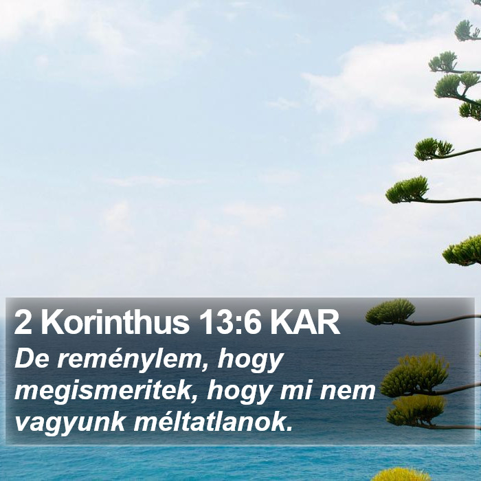 2 Korinthus 13:6 KAR Bible Study