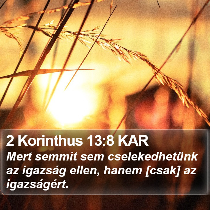 2 Korinthus 13:8 KAR Bible Study