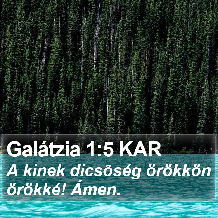 Galátzia 1:5 KAR Bible Study