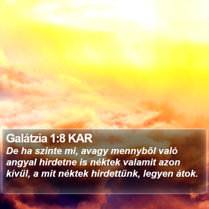 Galátzia 1:8 KAR Bible Study