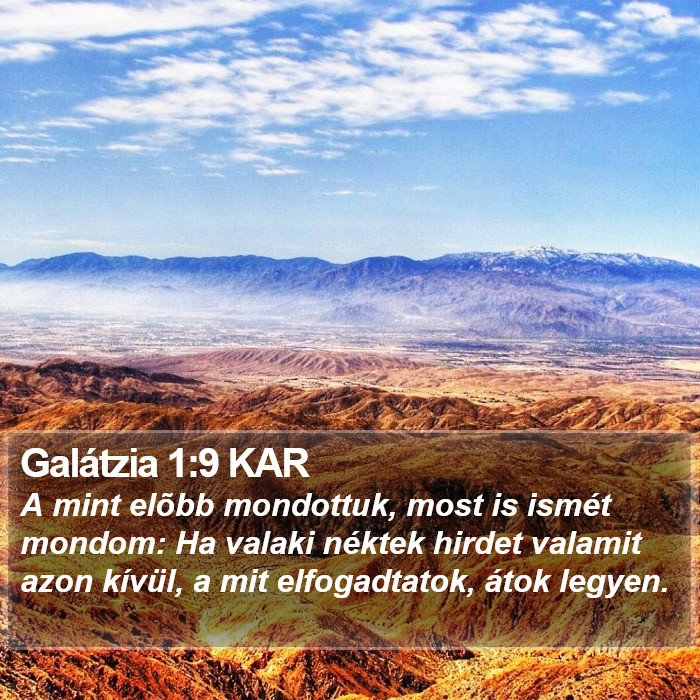 Galátzia 1:9 KAR Bible Study