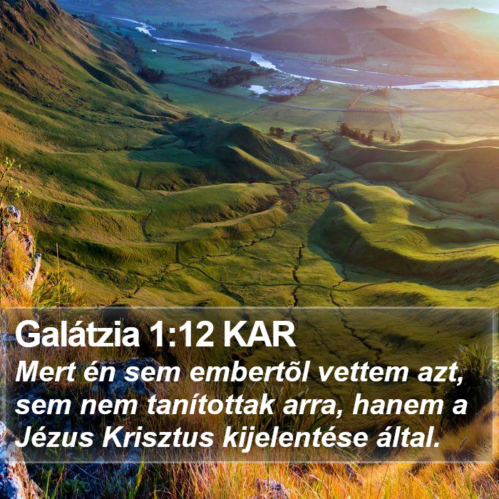 Galátzia 1:12 KAR Bible Study