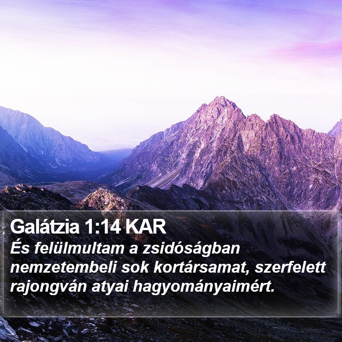 Galátzia 1:14 KAR Bible Study