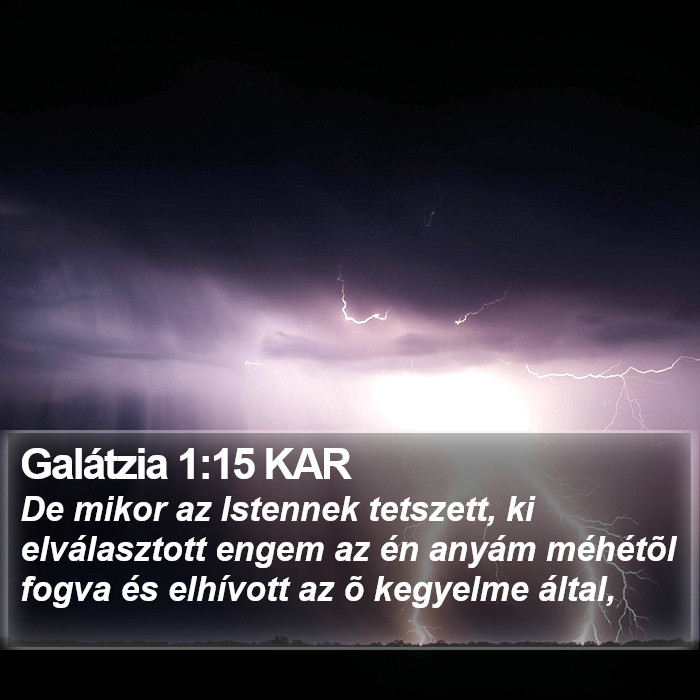 Galátzia 1:15 KAR Bible Study