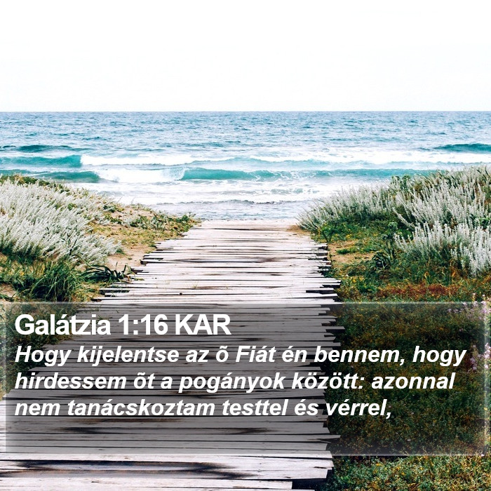 Galátzia 1:16 KAR Bible Study