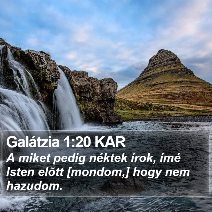 Galátzia 1:20 KAR Bible Study