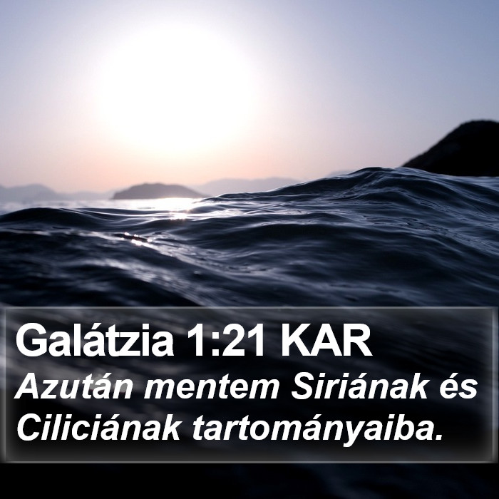 Galátzia 1:21 KAR Bible Study